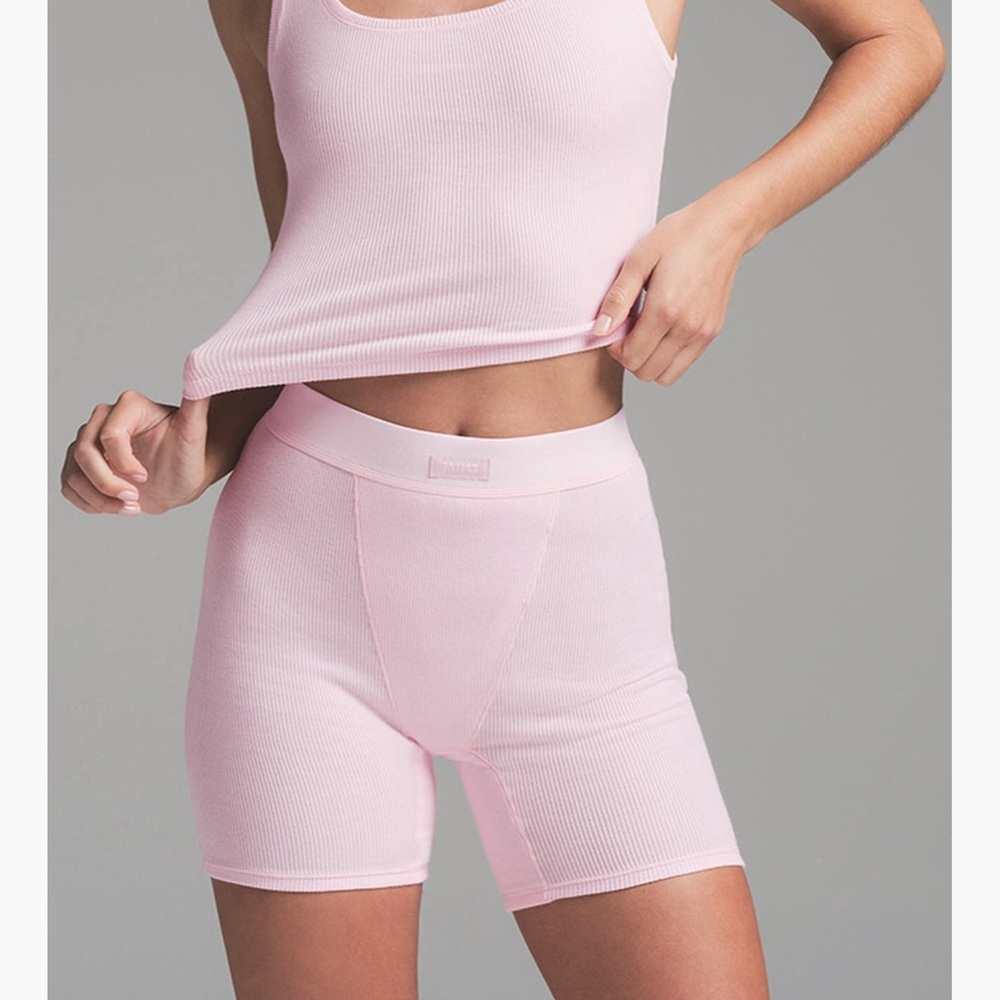 SKIMS Light Pink Ribbed Set